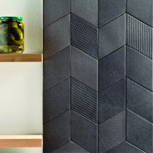 Cinq textures comparées sur des carreaux Tex couleur Cream