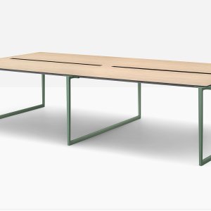 Pied-pont de la table Toa qui s'ouvre en T sous le plateau
