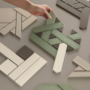Mur de reception habille de Weaving de Mutina