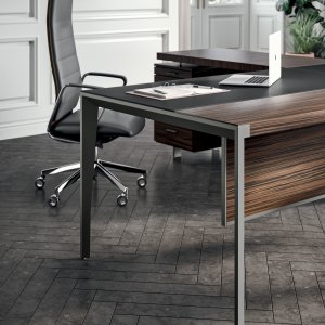 Table de réunion X9 à quatre modules en noyer américain