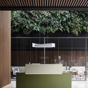 Goulotte verticale sur le dos du comptoir Z1