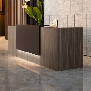 Couture périmétrale sur le cuir de la tablette d'accueil Z2 Quadrifoglio