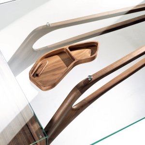 Plateau coulissant en porte-à-faux du bureau Zanotta