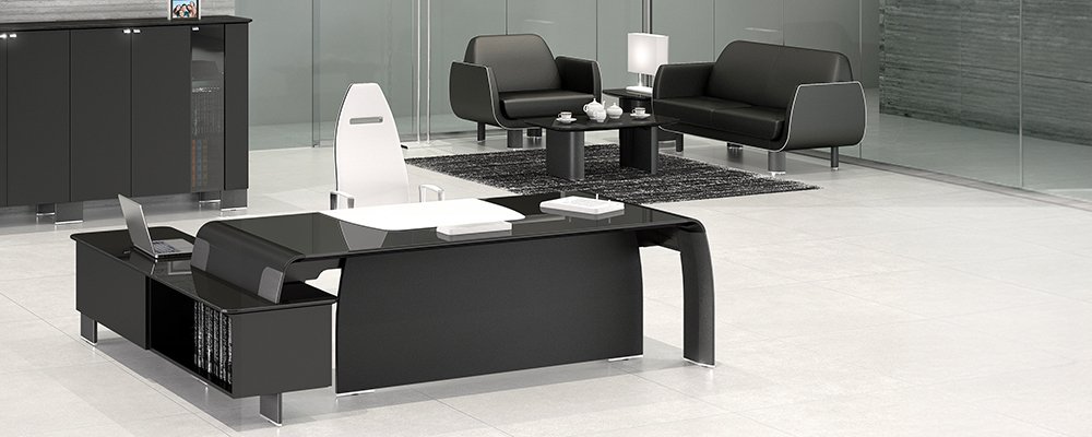 Bureau avec retour et crédence